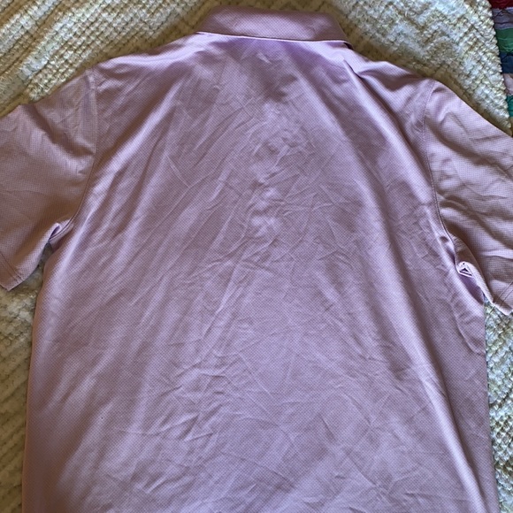 Men’s golf textured polo, orchid bloom color. XL - Picture 5 of 6